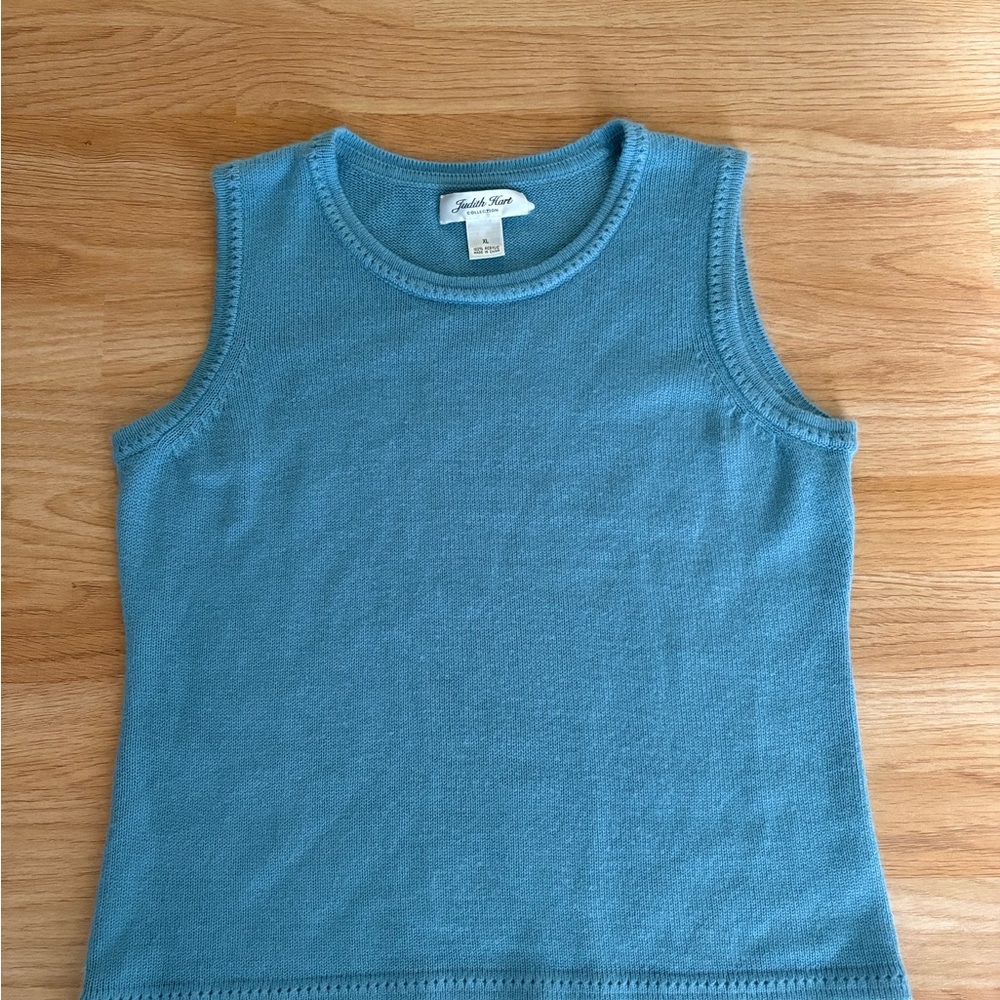 Judith Hart Vintage 80s Sky Blue Sweater Vest